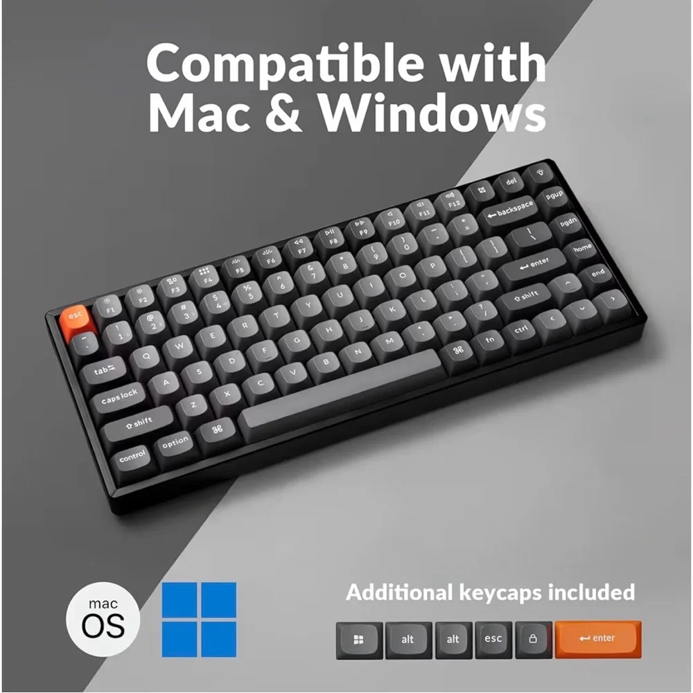 Mechanical Gaming Keyboard with Red Switches and Mouse - Black and Gray